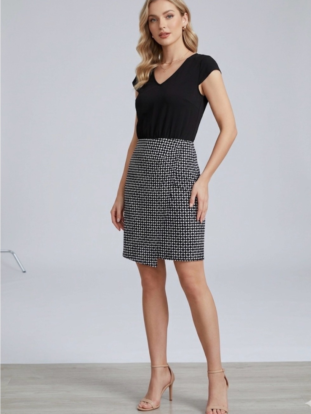 Black Wrap Front dress